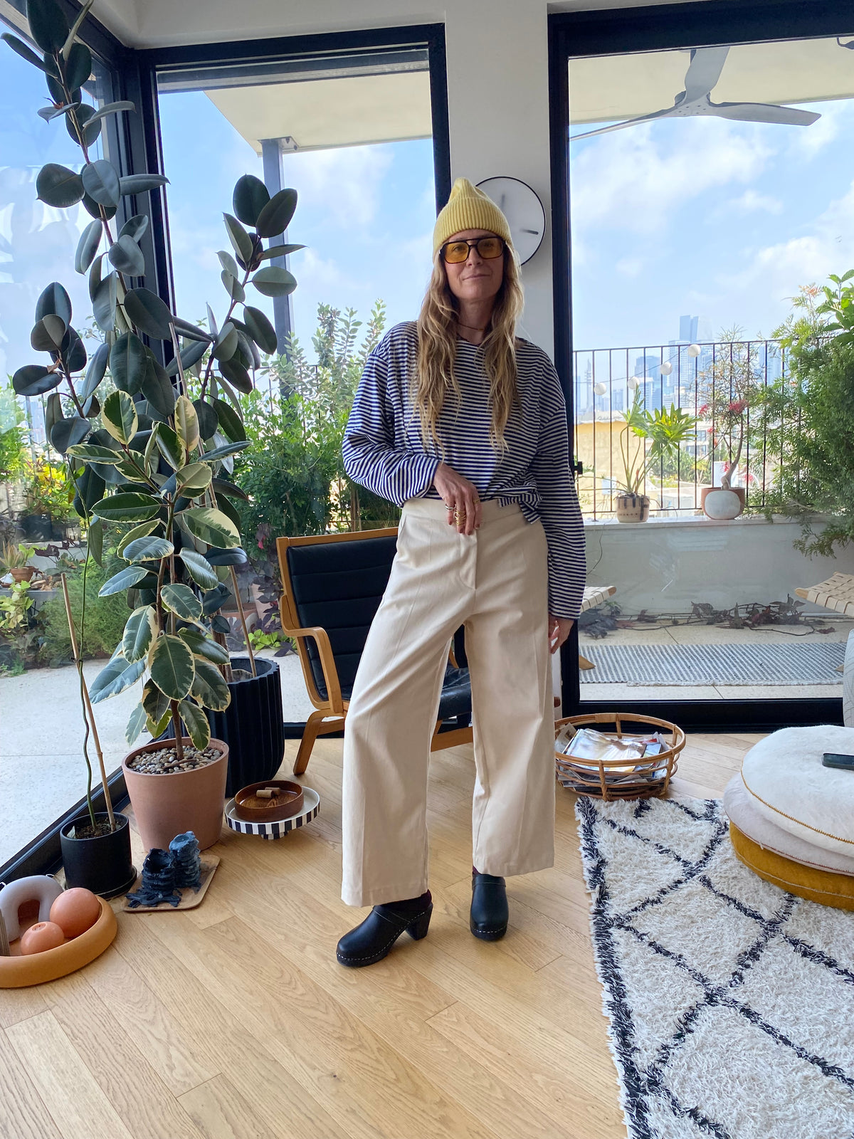 חולצת פסים - כחול לבן