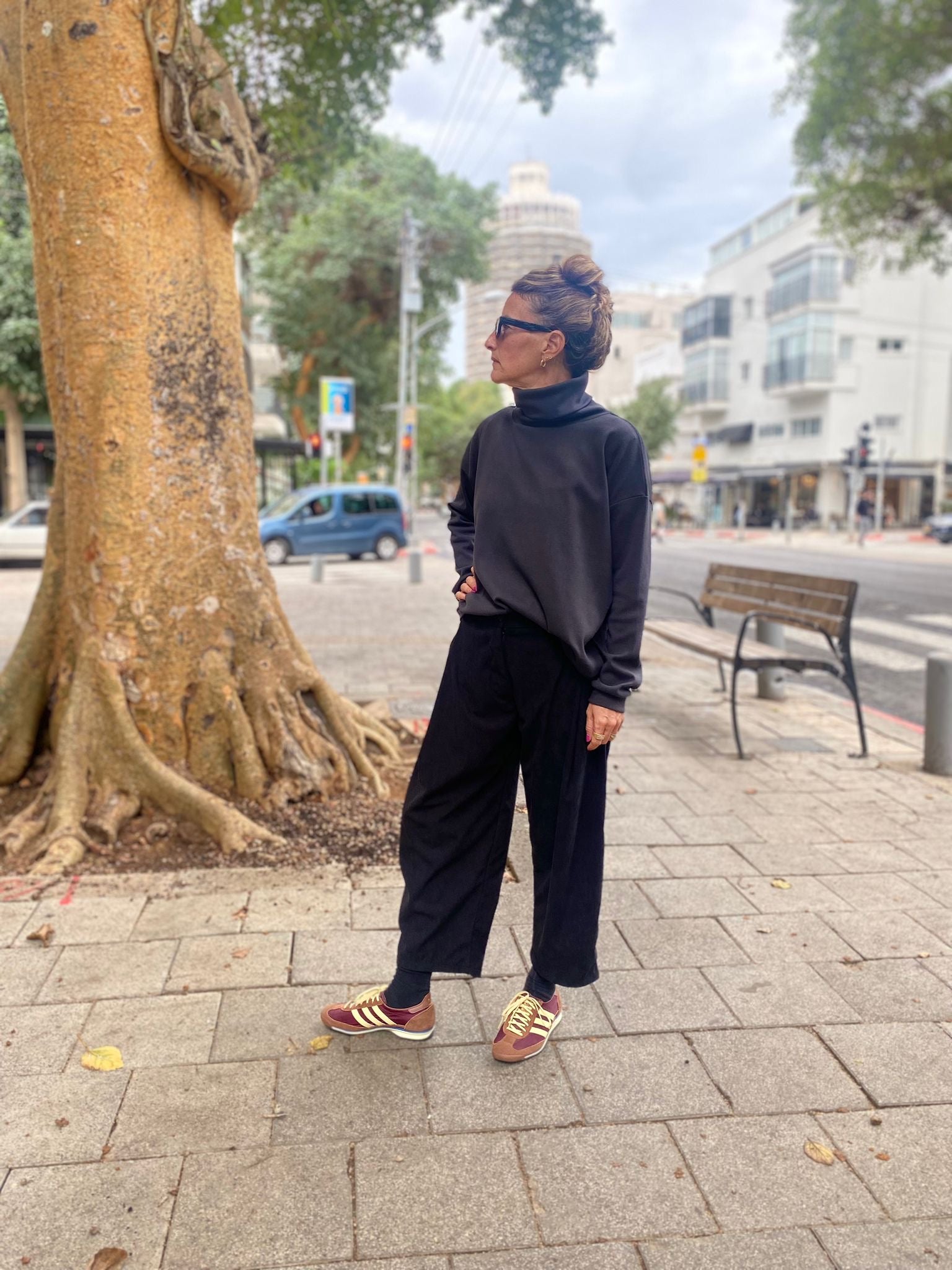 Oversized Turtleneck - Dark Gray - shtaim.store