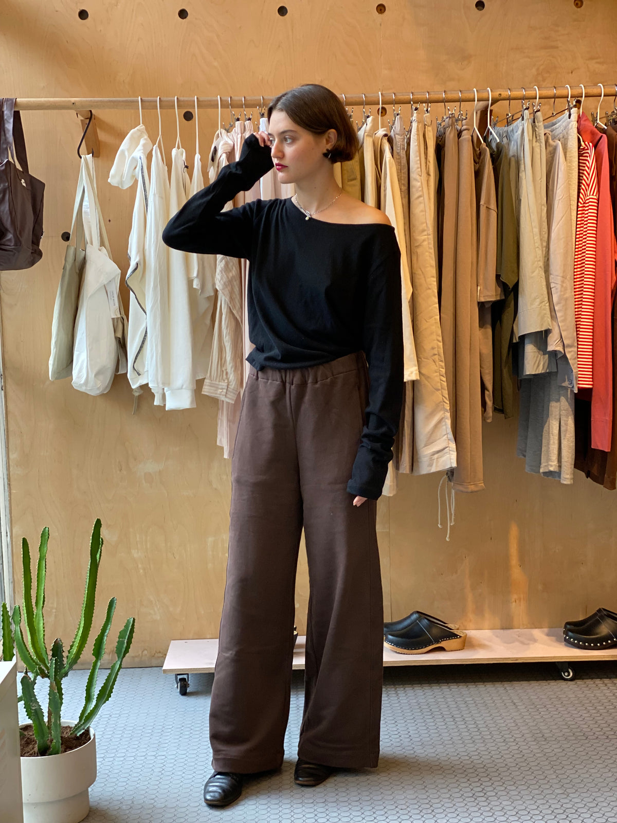 מכנסיי פריז חום