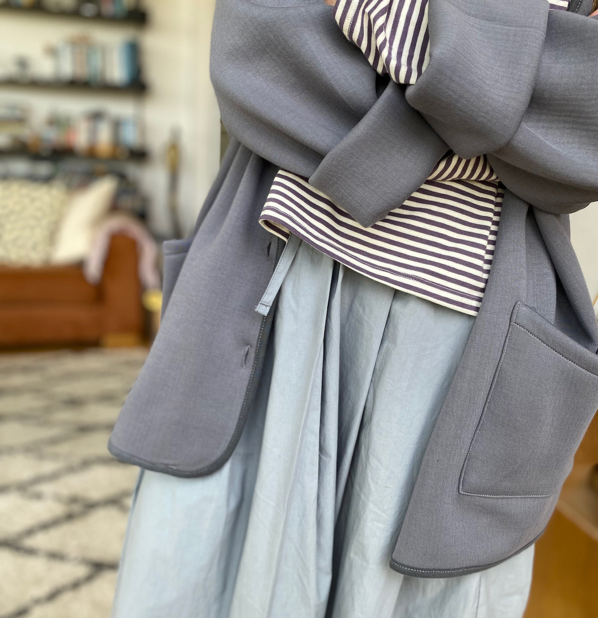 קרדיגן אפור